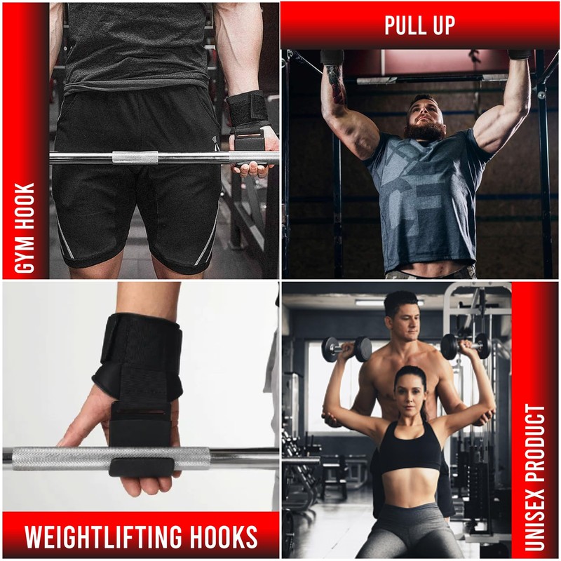TOPMAD Heavy Duty Gym Hooks for Weight Lifting – Wrist