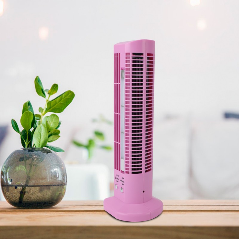 Mini Desktop Tower Fan Bladeless Portable Fan with Light for
