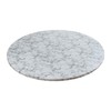 Fenteer Round Fitted Tablecloth with Flannel Backing, Waterproof Wipeable Table Cover Elastic Edge, Luxury White Marble Pattern, for Round Tables,70 to 88cm