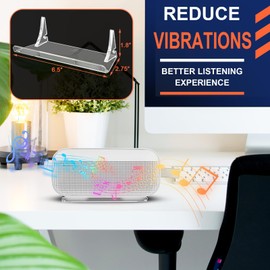 TXEsign Desktop Holder for Bose New SoundLink Flex 2nd Gen/Bose SoundLink Flex Bluetooth Speaker, Table Base Stand Display Stand Acrylic Speaker Stand Mount with Cable Management Groove (Transparente)