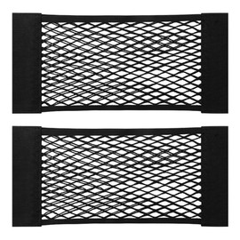 2Pcs NUZAMAS 55x25cm Universal Mesh Cargo Net Car Rear Trunk Elastic String Storage Net Interior Organizers Mesh Bag Organizer Pouch Bag for Car Trunk Storage