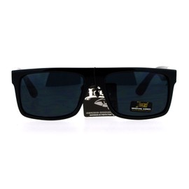 Loc Sunglasses Mens Fashion Shades Flat Top Rectangular Black White