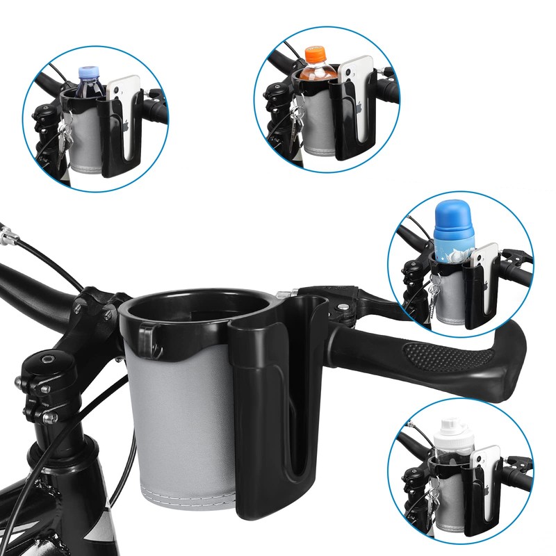 Accmor 3-in-1 Bike Cup Holder with Cell Phone Keys Holder,