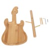 Key Storage Tray Wood Modern Guitar Shaped Base Jewelry Key