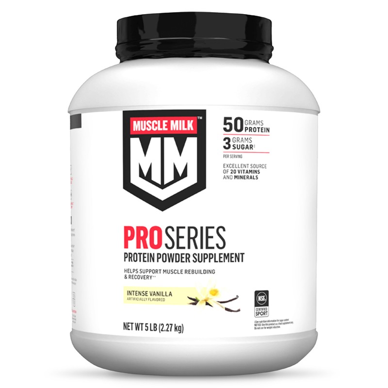Muscle Milk Pro Series Protein Powder Supplement, Intense Vanilla, 5