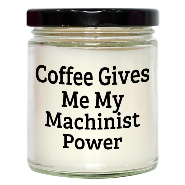 Machinist's Power Boost: 9oz Vanilla Soy Candle for Christmas Unique