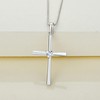 YL Women's Cross Necklace 925 Sterling Silver Crucifix Pendant Cubic