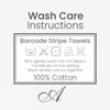 Allure Pack of 2 Barcode Stripe Bath Towels 70 x
