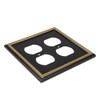 Pearled Frame Decorative Wall Plate Switch Plate Outlet Cover (Double