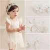 Diadema de Encaje Suave con Nudo de Lazo, 4 Pcs