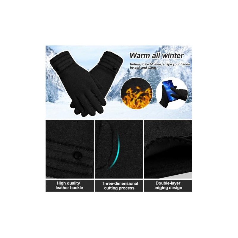 Warm Winter Gloves, Touchscreen Gloves, Warm Plush Glove, Lined Windproof