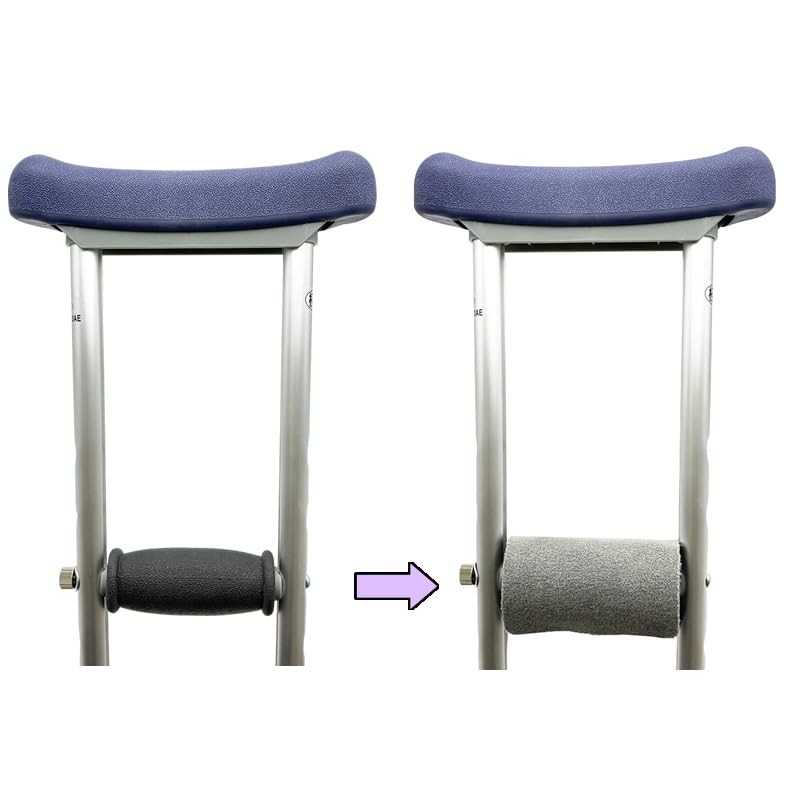 松葉杖グリップカバーくるっと 2枚セット 抗菌 除湿 防臭 痛い 手のひら クッション材 アイデアグッズ 手が痛い