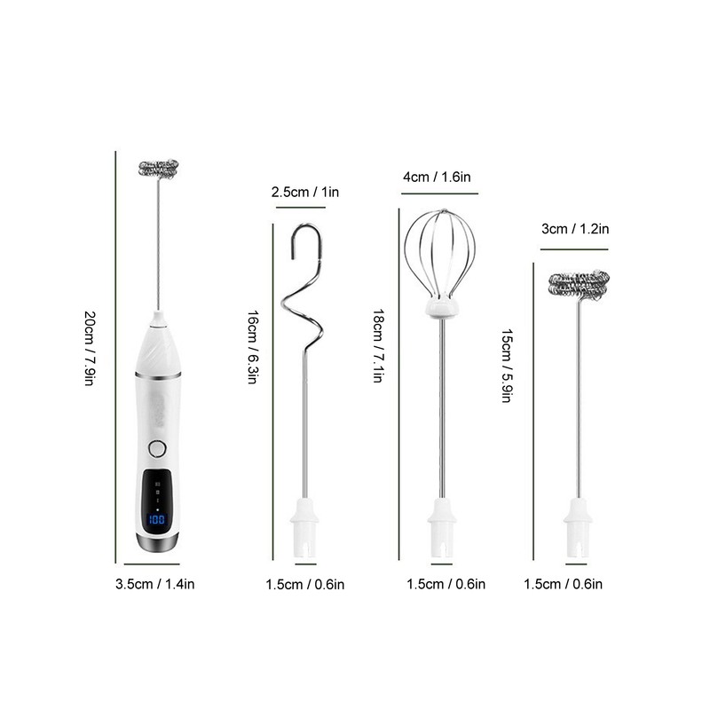 Handheld Electric Milk Frother Wireless Portable Handheld Milk Foam Maker