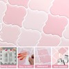 Pink Arabesque Tiles Peel and Stick Backsplash for Kitchen, WalDecoo