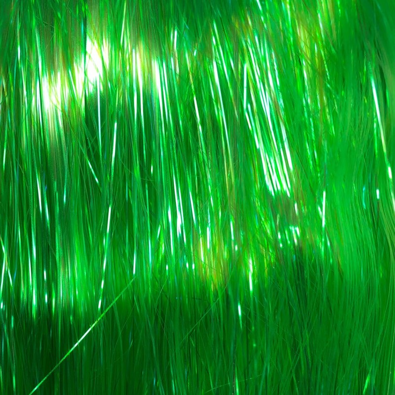 Hair Tinsel 50inch 8packs 1600 Strands Light Grass Green Tinsel