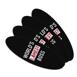 World's Lamest Boss Double-Sided Oval Nail File Emery Board Set 4 Pack