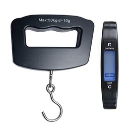 YYGJ Digital Hanging Luggage Scale, Portable Baggage Suitcase Electronic Scale for Travel Household Fishing and Gift 110lb Black