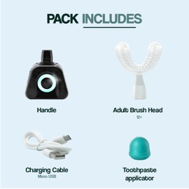 Y-Brush Y-Brush - Electric Toothbrush - Y-Shaped Brush - Innovation Awards at CES 2023-3 Months Battery Life - NylonBlack Adult