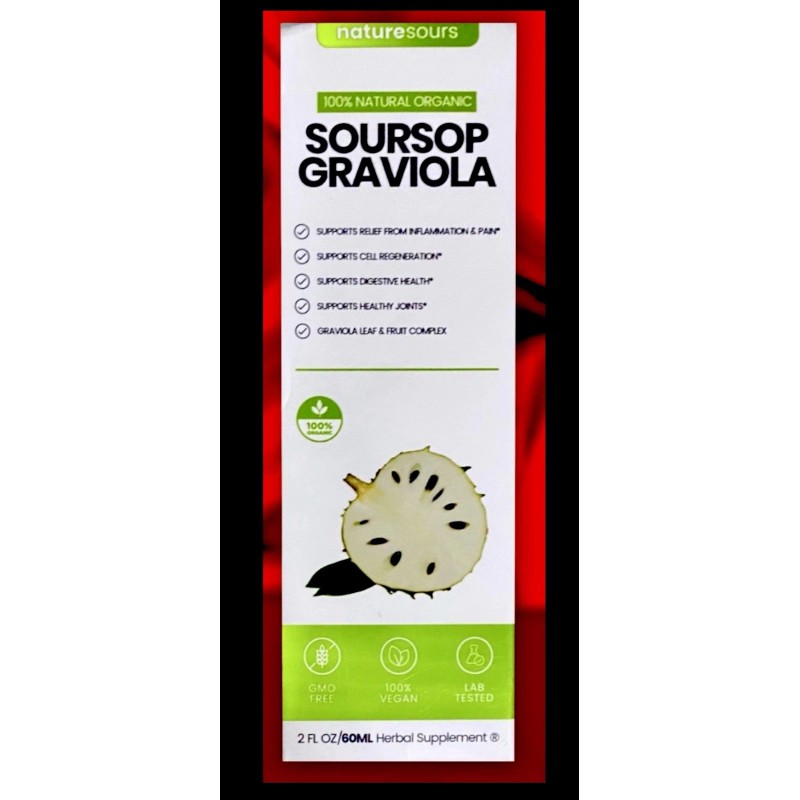 Naturesours 2 pack SOURSOP GRAVIOLA Liquid Drops Natural Antioxidant Immune