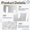 MorningRo 15 Pcs Hardware Door Hinge Shims Stainless Steel Metal