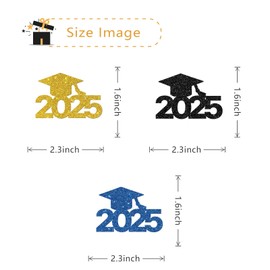 Class of 2025 Cupcake Toppers / 2025 Graduation Cupcake Decor/High School College Cupcake Toppers/Congrats Grad Graduation Party Cupcake Decorations Glitter 24 Pcs