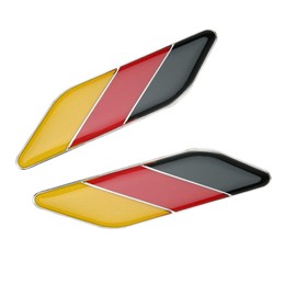 Dsycar 2Pcs/Pair 3D Germany Flag Car Emblem Badge Fit Germany Car Body German Flag Car Sticker Decal Bumper Emblem Automotive Decals