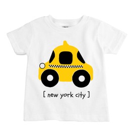 The Spunky Stork Toddler I Love NYC Taxi Organic New York City Boys Girls Tshirt