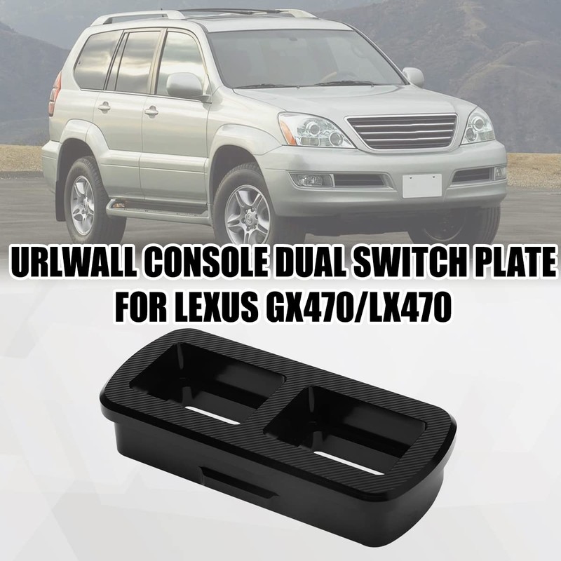 URLWALL Console Dual Switch Plate for Lexus GX470/LX470, CNC Machined