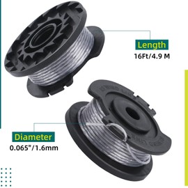 Eyolotu 6Pack F016800569 F016800385 Replacement Strimmer Wire 16Ft(4.9m)/1.6mm Compatible with Bosch ART23SL, ART23-28, ART2300, ART26SL Grass Trimmer, with 2Pack F016F04557 Spool Cover Part