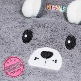 Ioly's Hooded Baby Bath Towels for Newborn Essentials 41" Set of 2 Towels with Hood for Kids Babies Toddler Infant (Large) Baby Towel Cosas para Bebes recien nacidos Bath Items (White and Gray)