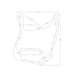 KAISH Aluminum Anodized 4 String Jazz J Bass Pickguard with Metal JB Control Plate and Screws for American/Mexican FD Jazz Bass Gold