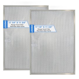 2 Pack-BPS1FA36 Range Hood Filter Upgraded Stainless Steel Frame 11-3/4" X 17-1/4" X 3/8" Replacement for NuTone Allure 36" WS1 and Broan QS1 36-Inch Filter