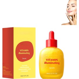 Sérum Facial con Vitamina C, Niacinamida y Arbutina, Iluminador, 30ml Squalane, Niacinamide, Panthenol, Triple Bounce Serum, Locks In Moisture, Bouncy Gel for Plump Skin, Lightweight