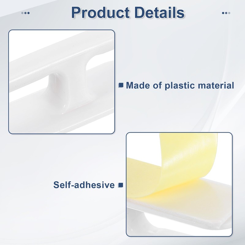 uxcell 10Pcs Blind Cord Holder, Self-Adhesive Window Cord Wrap Cleats,