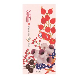 Midori 89591006 Single Writing Notebook, Autumn Letter, 4 Patterns, Autumn Wreath Pattern