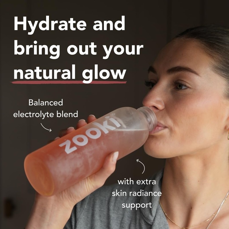 Zooki Electrolytes+ Skin Radiance Hydration Electrolytes Sachets – Pomegranate Lemon