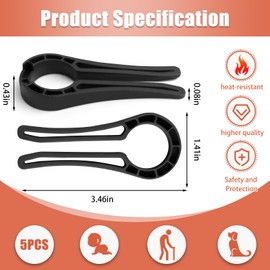 Gas Stove knob Locks —— Baby Proof Stove knob Safety Covers —— Oven knob Locks for Child Safety （ 5 Pack ）（Black）