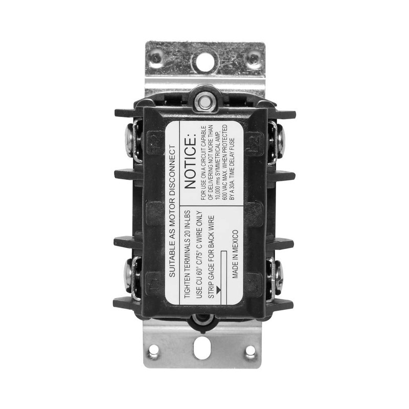 Leviton 40 Amp, 600 Volt, 3-Pole, Three-Phase Single Throw AC