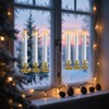 Eldnacele Flameless Window Taper Candles with Remote and Timer, Battery