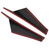 2pcs Rear Window Side Spoiler ABS Glossy Black Wing Trim
