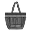 Annhua Pool Bag, Lightweight, Large Capacity, Hanging, Mesh Material, Gray,