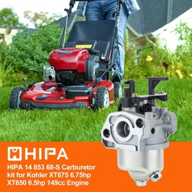 Hipa XT675 Carburetor for Toro Recycler 22 inch Carburetor HU675AWD Kohler 6.5 149CC XT650 6.75 6.5HP 6.75HP XT6.5 XT6.75 Engine Auto Choke Carb 14 853 90-S 14-853-68-S