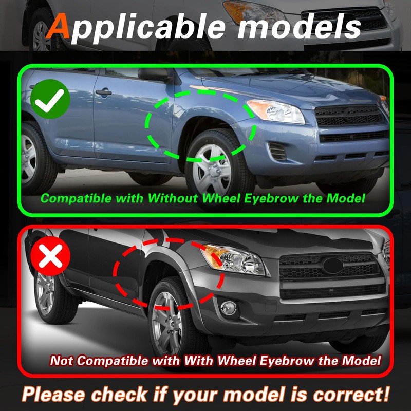 Hbzxqp 2007 RAV-4 Mud Flaps Mud Guards Compatible with Toyota