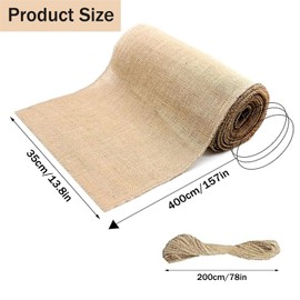 YQkangzhu Natural Burlap Tree Wrap Rolls, 157 x 13.8in Fabric Winter Tree Trunk Guards Protector Wraps, Gardening Antifreeze Protection Bandage, Jute Cloth Covers to Keep Plants Bark Warm Moisturizing