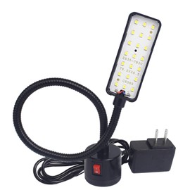 S SHUN CAN DA Led Magnetic Work Light 21 LEDs 300mm Flexible Gooseneck lamp 500 Lumens 120 Volt for Sewing Machine Lathe Milling Drill Press Industrial Lighting