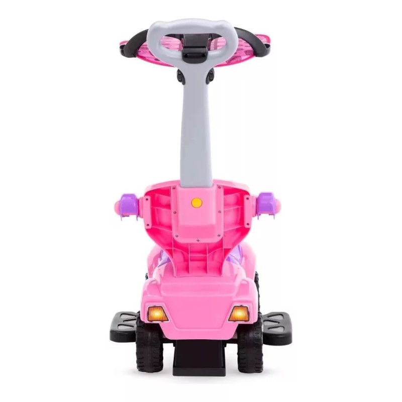 Funzone Carrito De Empuje Rosa Montable Paseo Toldo Claxón Funzone