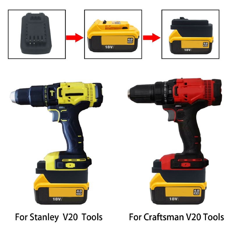 Power Tool Battery Converter Slick Exterior Lithium Battery Adapter for