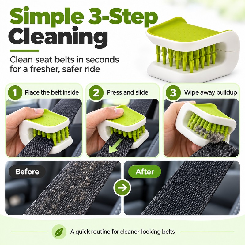 Car Seat Belt Cleaning Brush for Interior Detailing – Double-Sided