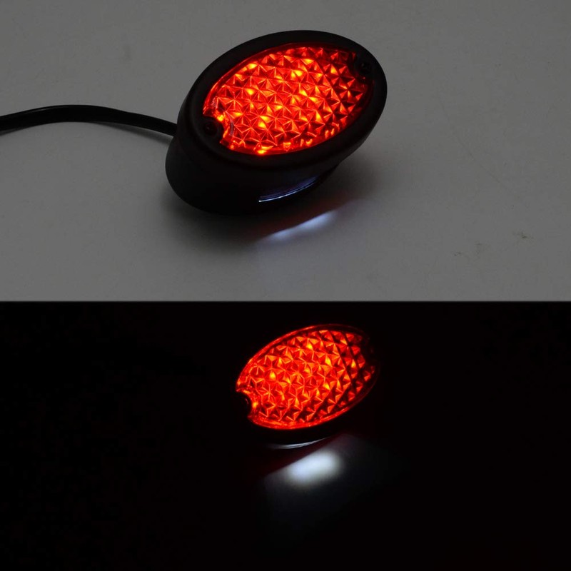 Mini LED Oval-Shaped Tail Light Cat Eye Rear Brake Light