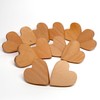 Auped 12PS Heart Shaped Wooden Knobs, Wooden Drawer Pulls, Natural